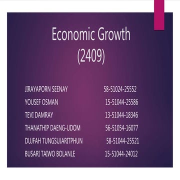 Economic growth 