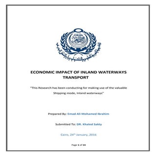 Economic impact of inland waterways...