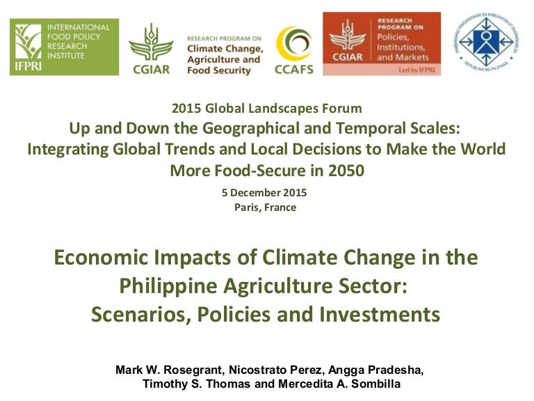thumbnail of  Economic impacts of climate change in the philippine agriculture sector
