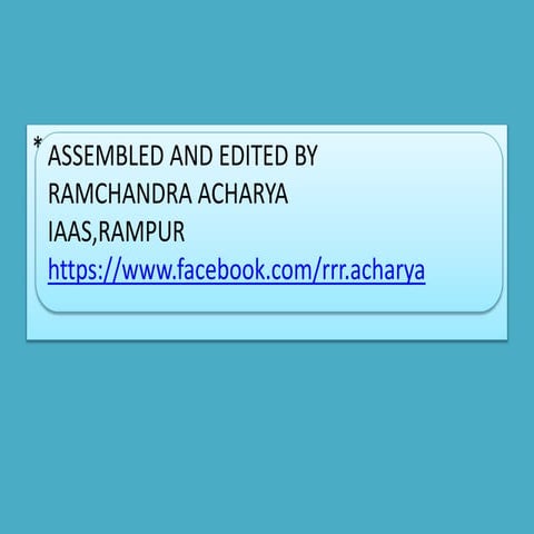 Traits of economic Importance of Cattle in Nepal