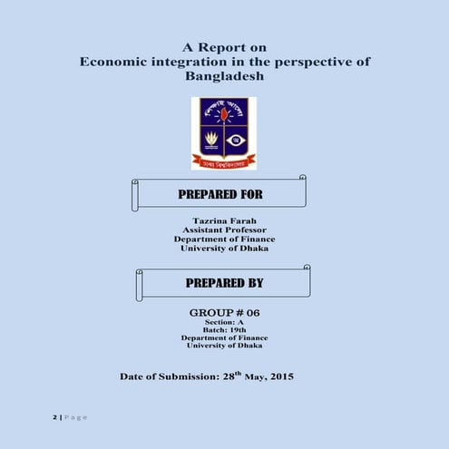 Economic integration in the perspective of Bangladesh
