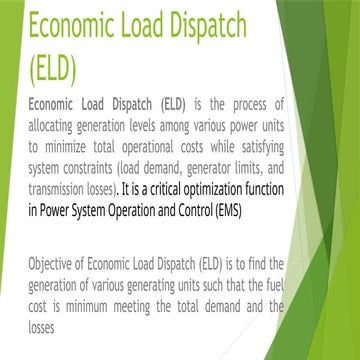 Comprehensive Overview of Economic Load Dispatch in Power Systems | PPTX