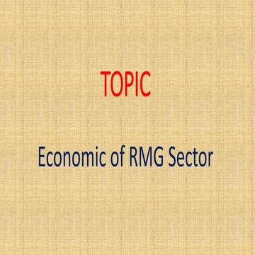 Economic of RMG sector | PPTX