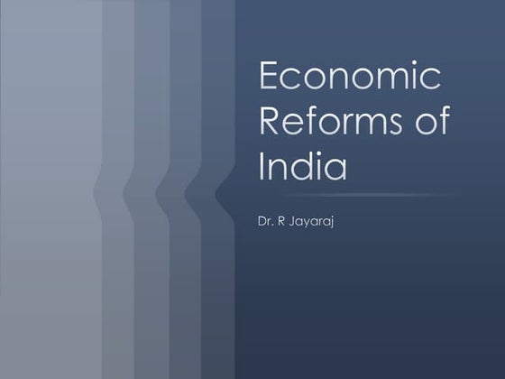 Indian economy pre-1991 reforms with globalization | PPTX