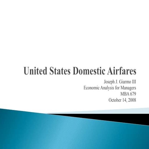 Economic Regression Analysis Presentation