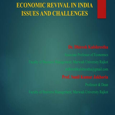 Economic Revival in India