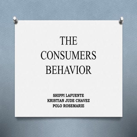 The Consumers Behavior in Economics