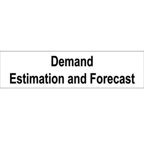 Demand Estimation and Forecast