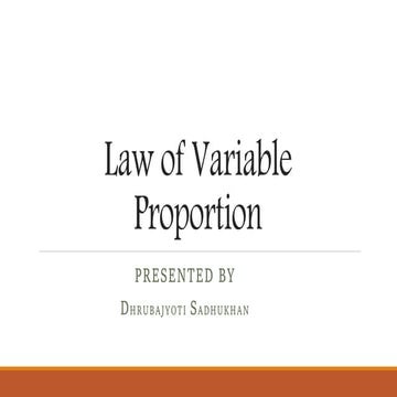 Law of variable proportion