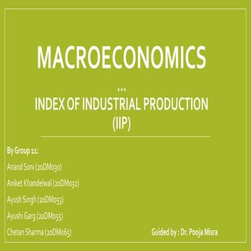 INDEX OF INDUSTRIAL PRODUCTION (IIP)
