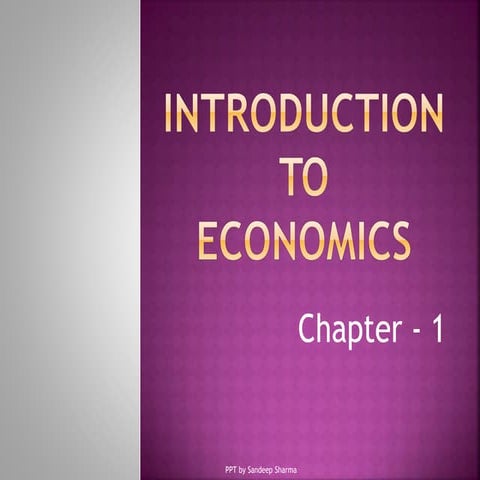 RBSE 'Class-12' (Economics - Ch 1) Introduction to Economics by Sandeep Sharma