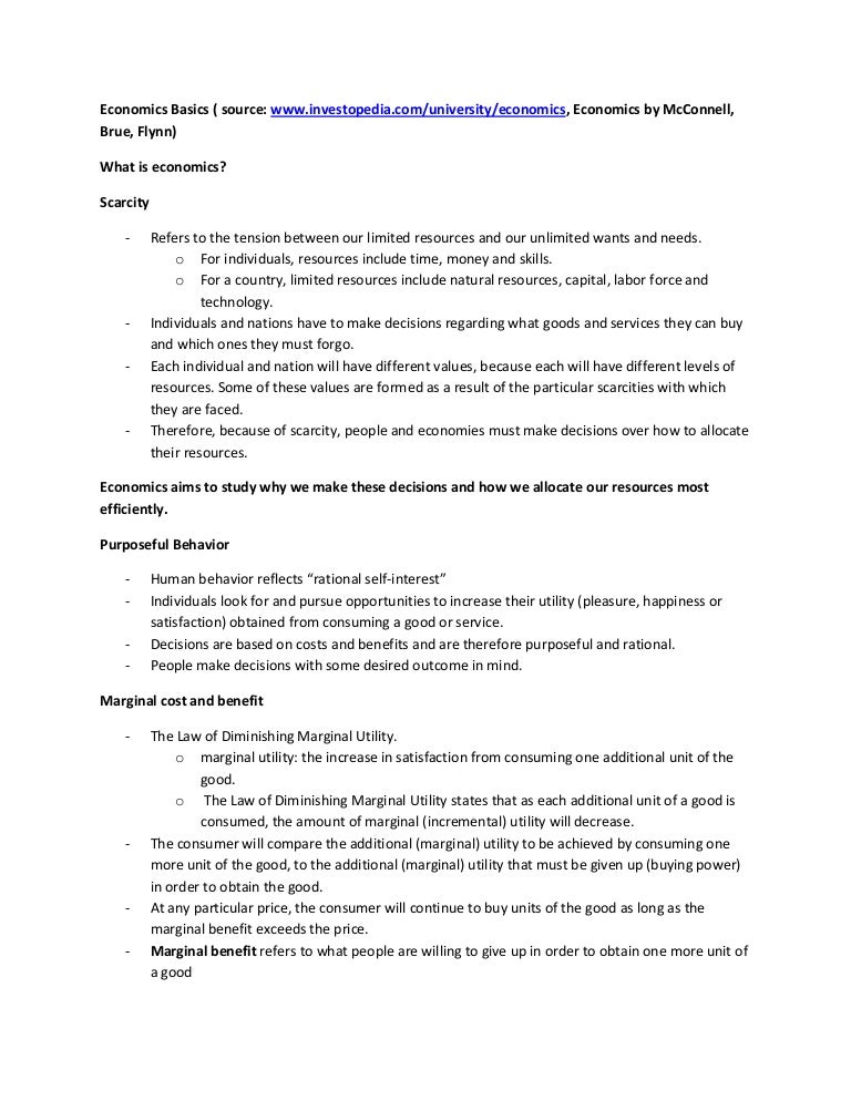 Economics Chapter 1 Economics Chapter 1
