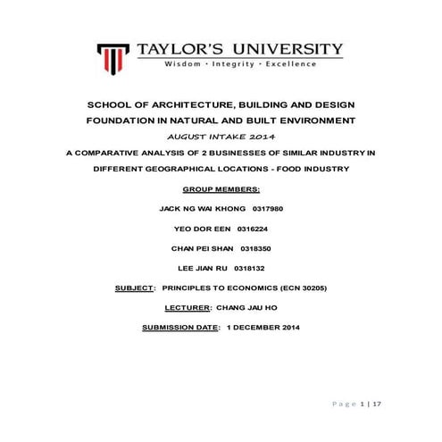 Economics final project report