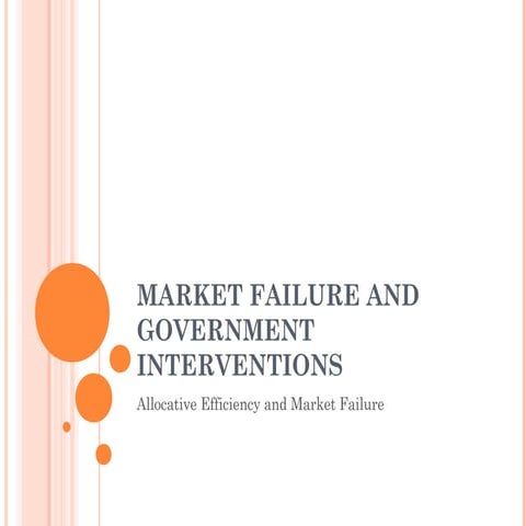 Economics -  Market Failure and Government Interventions