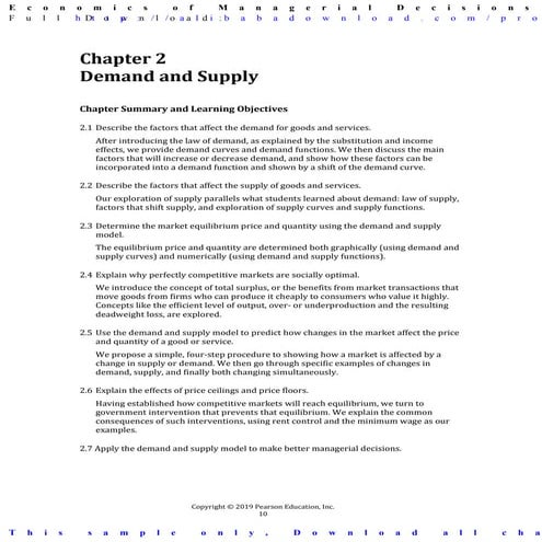 Economics of Managerial Decisions 1st Edition Blair Solutions Manual