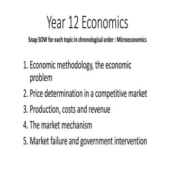 economics for Year twelve students, teen | PPTX