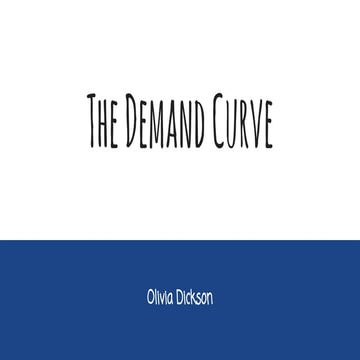 Economics - The Demand Curve
