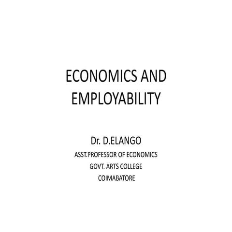 Economics and Employability