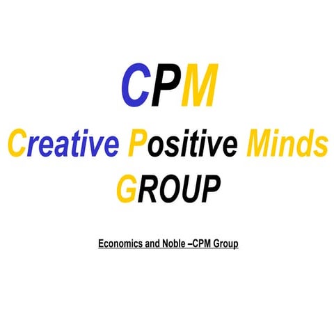 Economics and nobel cpm group | PPT