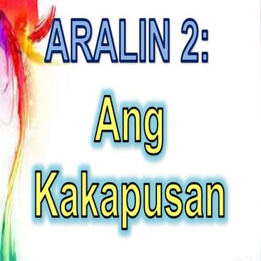 Economics (aralin 2  kakapusan)