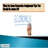  What Are Some Economics Assignment Tips You Should Be Aware Of?