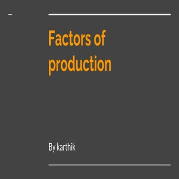 factors of production 