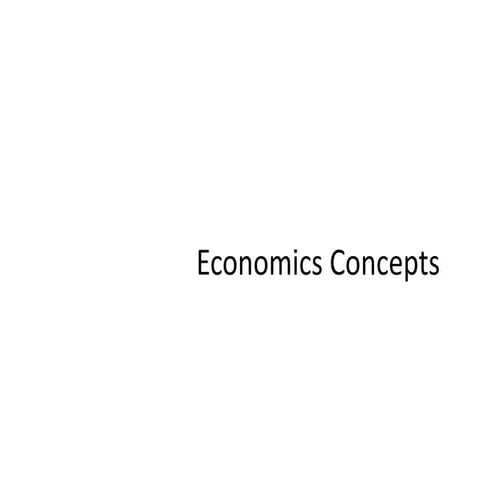 Economics concepts