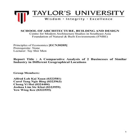 Economics (assignment 1) | PDF