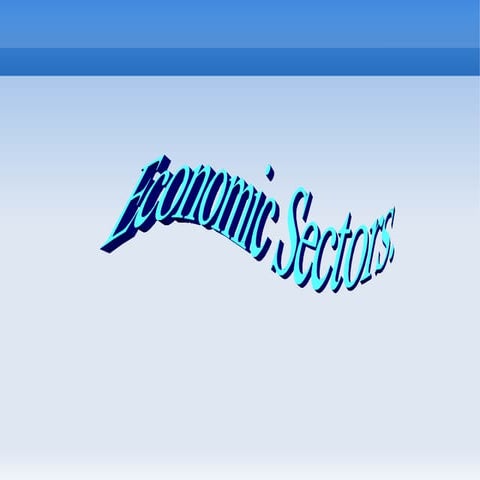 Economic sectors