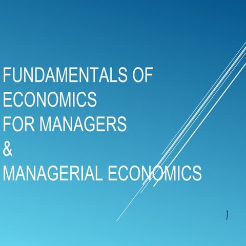 Economics for managers