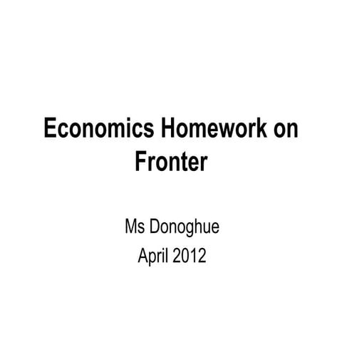 Economics homework on fronter