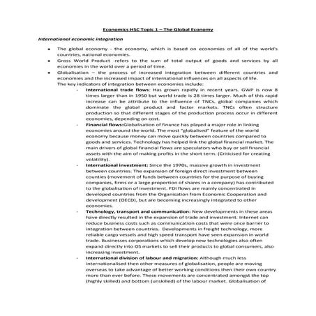 Economics hsc topic 1