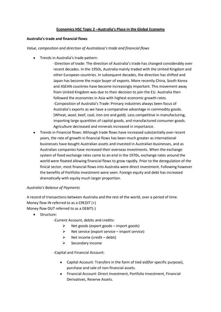 Economics hsc topic 2