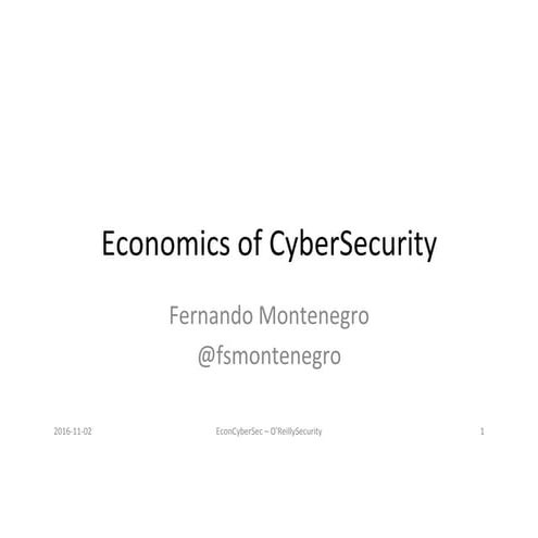 Economics of Cyber Security