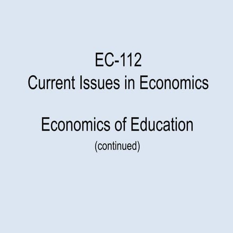 Economics of education 14.11.11(1)