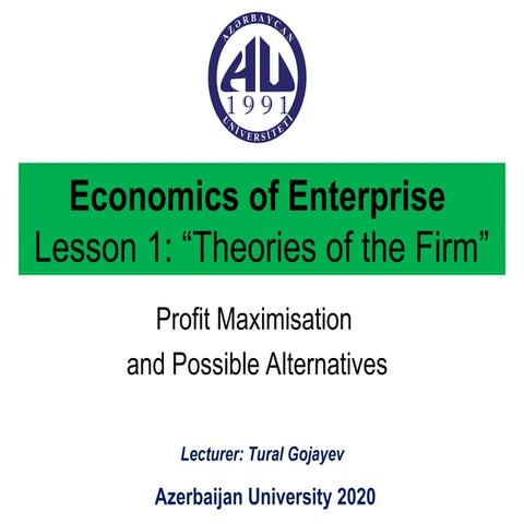 Economics of Enterprise _ Lesson 1 _ Theories of the firm.ppt