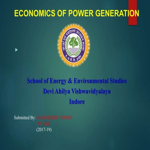Economics of power generation