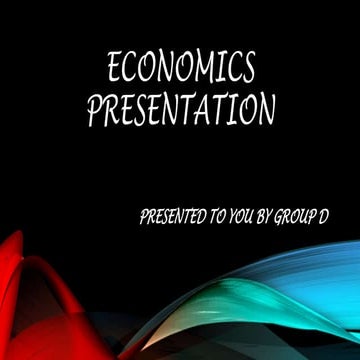 Economics presentation | PPT
