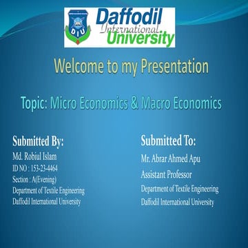 Micro Economics & Macro Economics