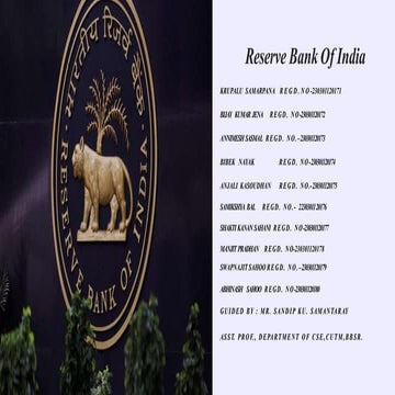 Presentation on RBI and its functions , advantage and disadvantage