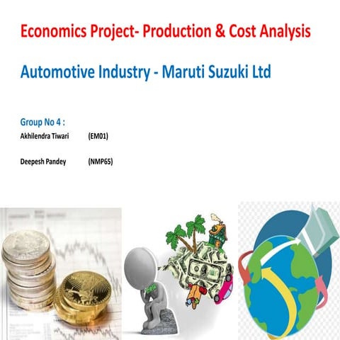 Production Function & cost elasticity Maruti Suzuki 