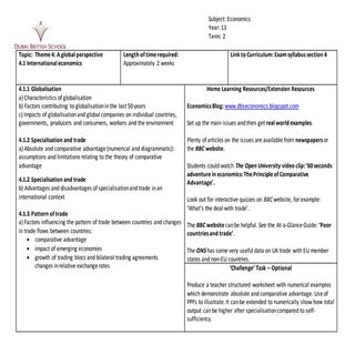 Economics section 4.1 globalisation