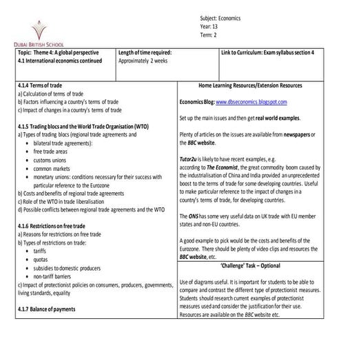 Economics section 4.1 international trade &amp; exchange rates