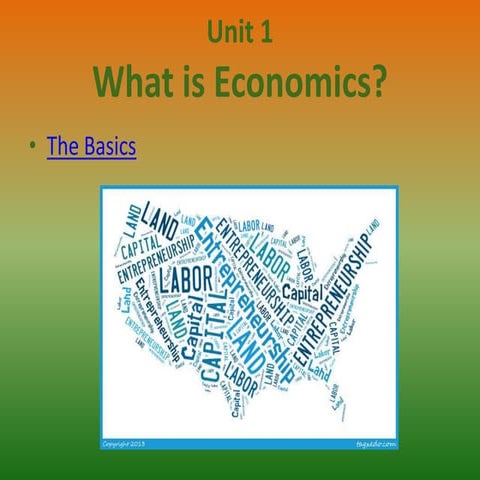 Economics unit 1 slide show
