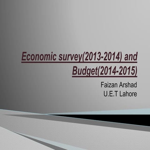Economic survey 2013-2014