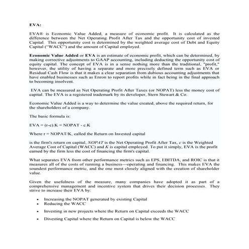 Economic value added