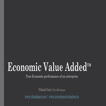 Economic Value Added (EVA), Finance, Performance Measurement by Vikash Goel