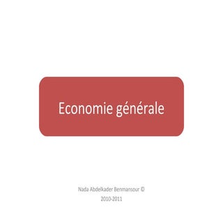 Economie générale