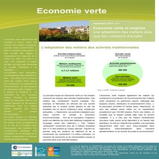 Economie verte emplois