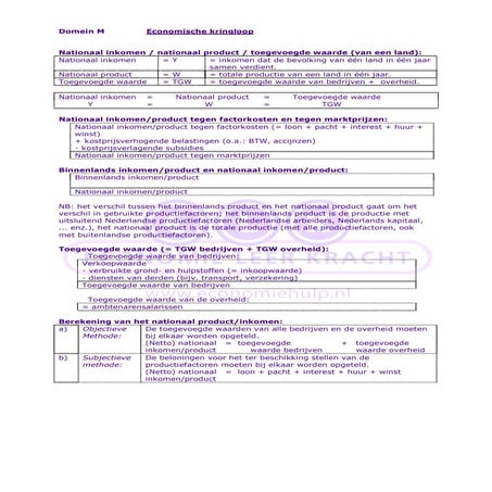 Economische Kringloop (Gehele Domein)